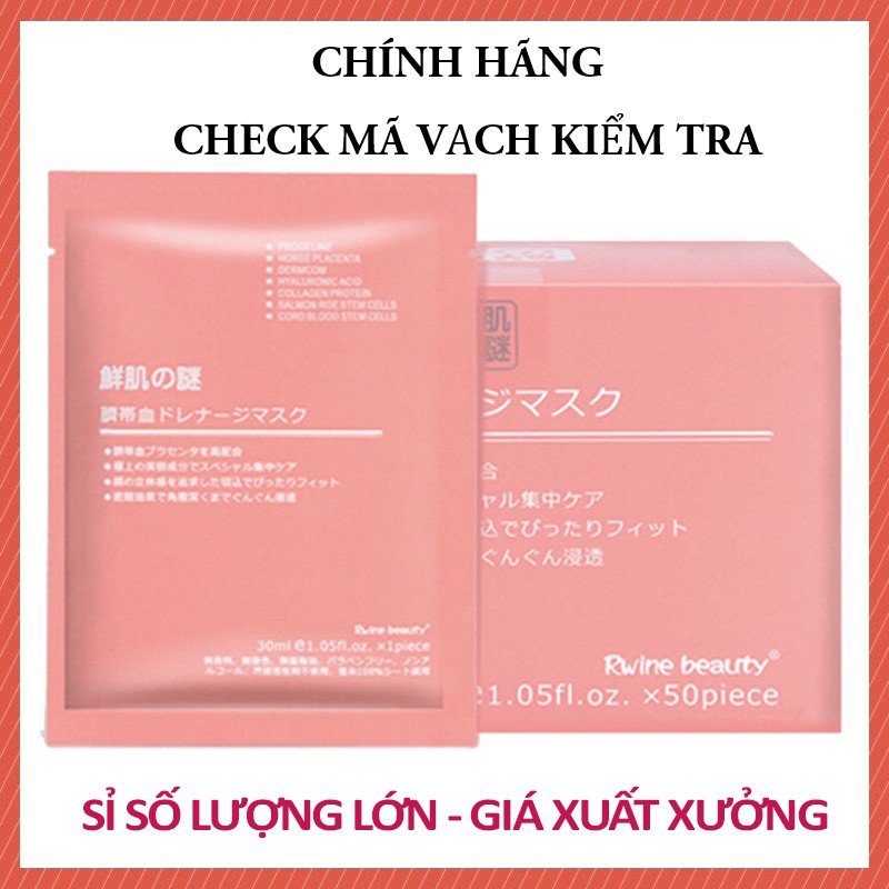 Mặt nạ nhau thai tế bào gốc Rwine Face mask cấp ẩm, dưỡng trắng [Hàng chuẩn check code]